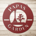 Papa's Garden Sign, customize name, metal sign